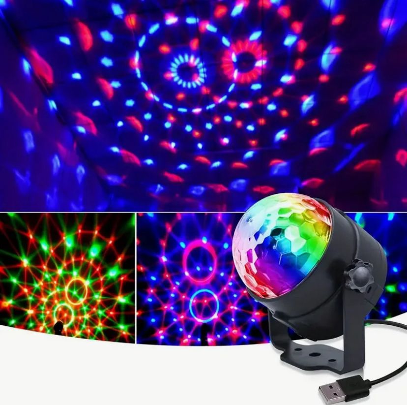 Magic RGB Disco Ball Light – 7 Color LED Party Projector for Home & Events
