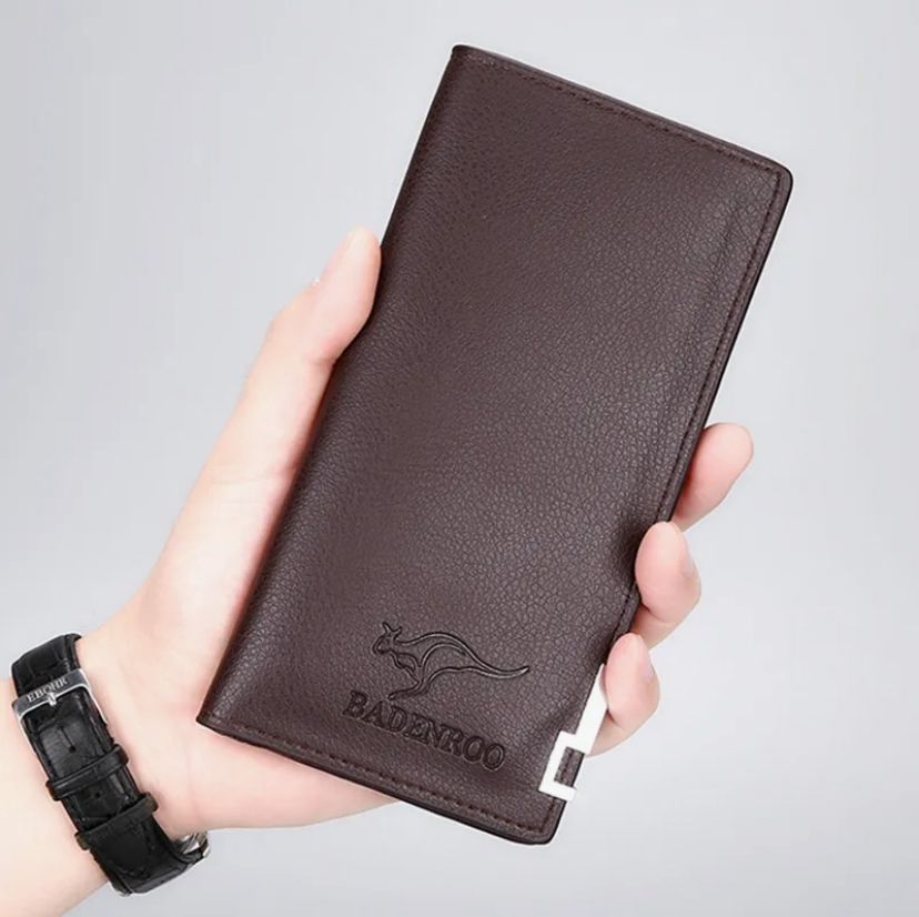Genuine Leather Long Wallet – Slim Bifold | Men's Premium Wallet | Black & Brown