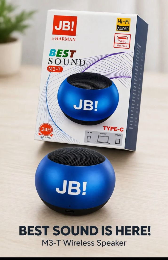 JB! M3-T Mini Wireless Speaker – Hi-Fi Audio & 24H Battery
