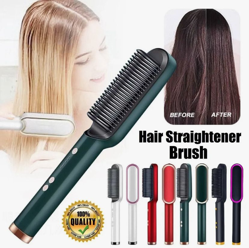 GlowSmooth Hair Straightener Brush 💇‍♀️ | Silky Straight Baal — Sirf 5 Minute Mein!